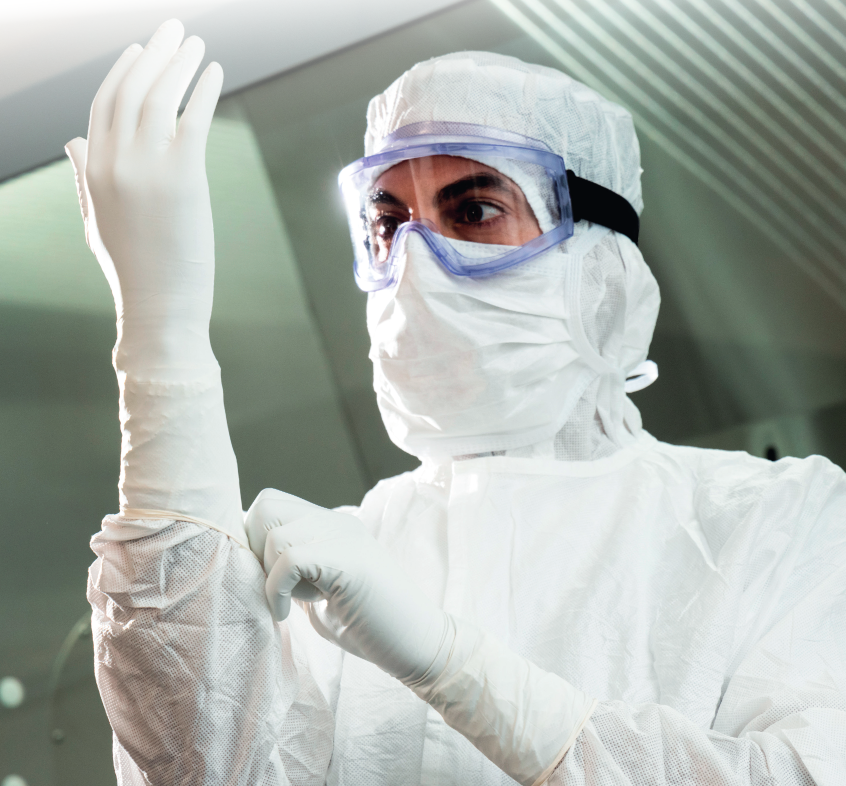 Halyard® PureZero® HG3 White SGX® Cleanroom Nitrile Gloves, Smooth